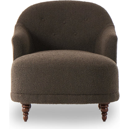Marnie Chaise Lounge by Four Hands in knoll mink. Made from 95% polyester, 5% acrylic, solid rosa morada, pine plywood in a modern style.