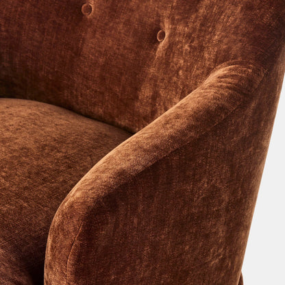 Marnie Velvet Chaise Lounge by Four Hands. Made from 100% polyester, solid rosa morada in a unique style.