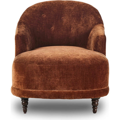Marnie Velvet Chaise Lounge by Four Hands. Made from 100% polyester, solid rosa morada in a unique style.