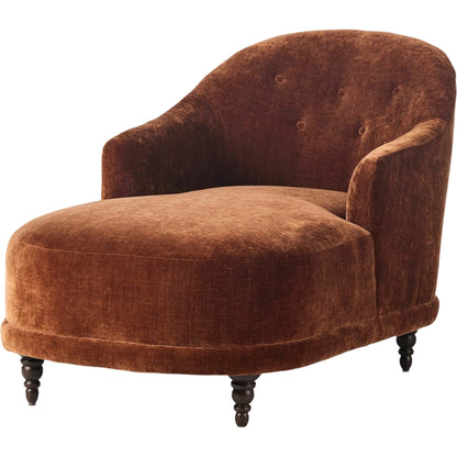 Marnie Velvet Chaise Lounge by Four Hands. Made from 100% polyester, solid rosa morada in a unique style.