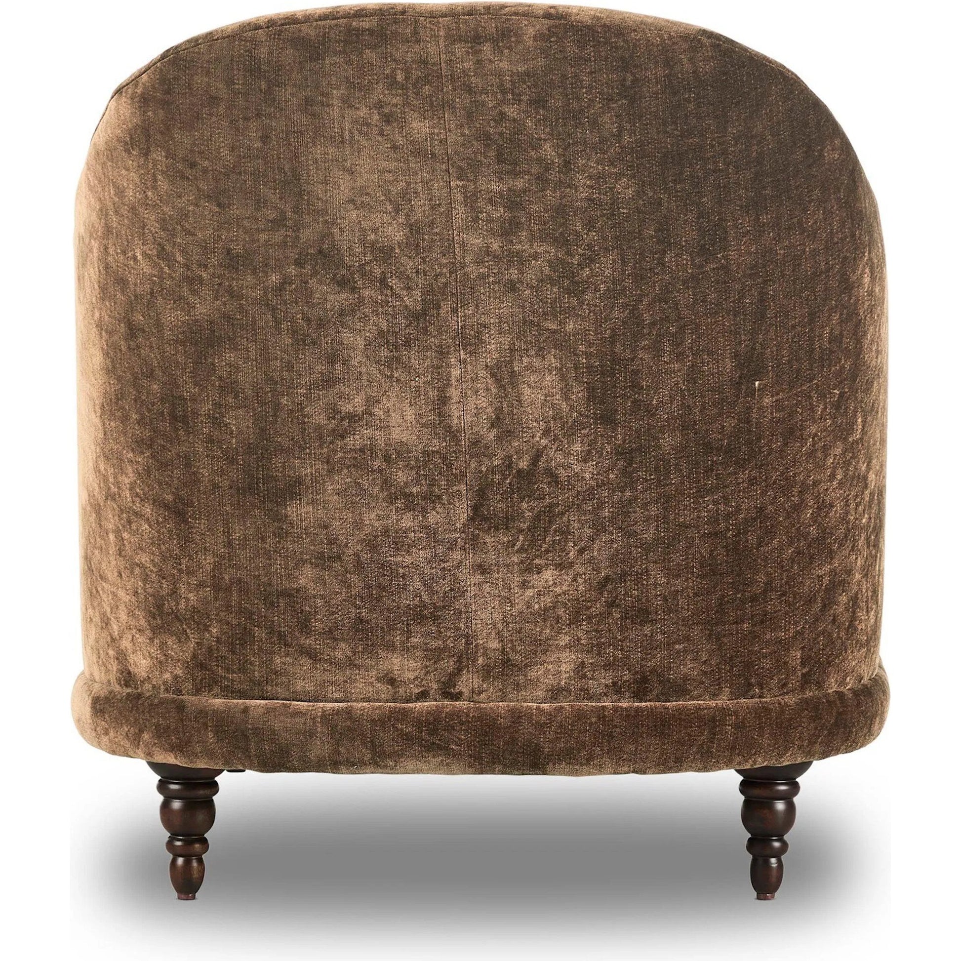 Marnie Velvet Chaise Lounge by Four Hands in altair mushroom, aged sienna. Made from 100% polyester, solid rosa morada in a unique style.