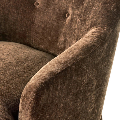 Marnie Velvet Chaise Lounge by Four Hands in altair mushroom, aged sienna. Made from 100% polyester, solid rosa morada in a unique style.