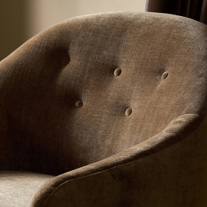 Marnie Velvet Chaise Lounge by Four Hands in altair mushroom, aged sienna. Made from 100% polyester, solid rosa morada in a unique style.