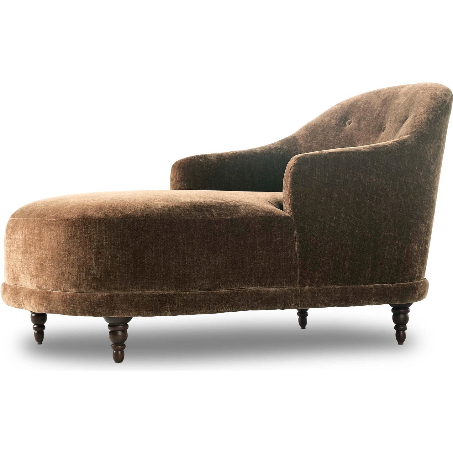 005 SI-2531661 | Additional Silo | Marnie Velvet Chaise Lounge by Four Hands in altair mushroom, aged sienna. Made from 100% polyester, solid rosa morada in a unique style.