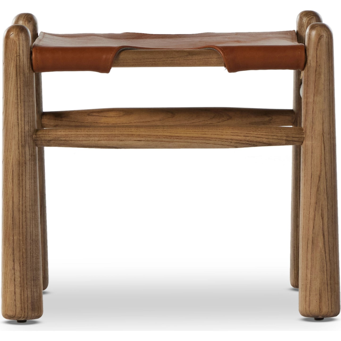 003 SI-2001738 | Additional Silo | Nino Ottoman by Four Hands in dakota tobacco. Made from top grain leather, solid nettlewood, 100% polyester in a modern style.