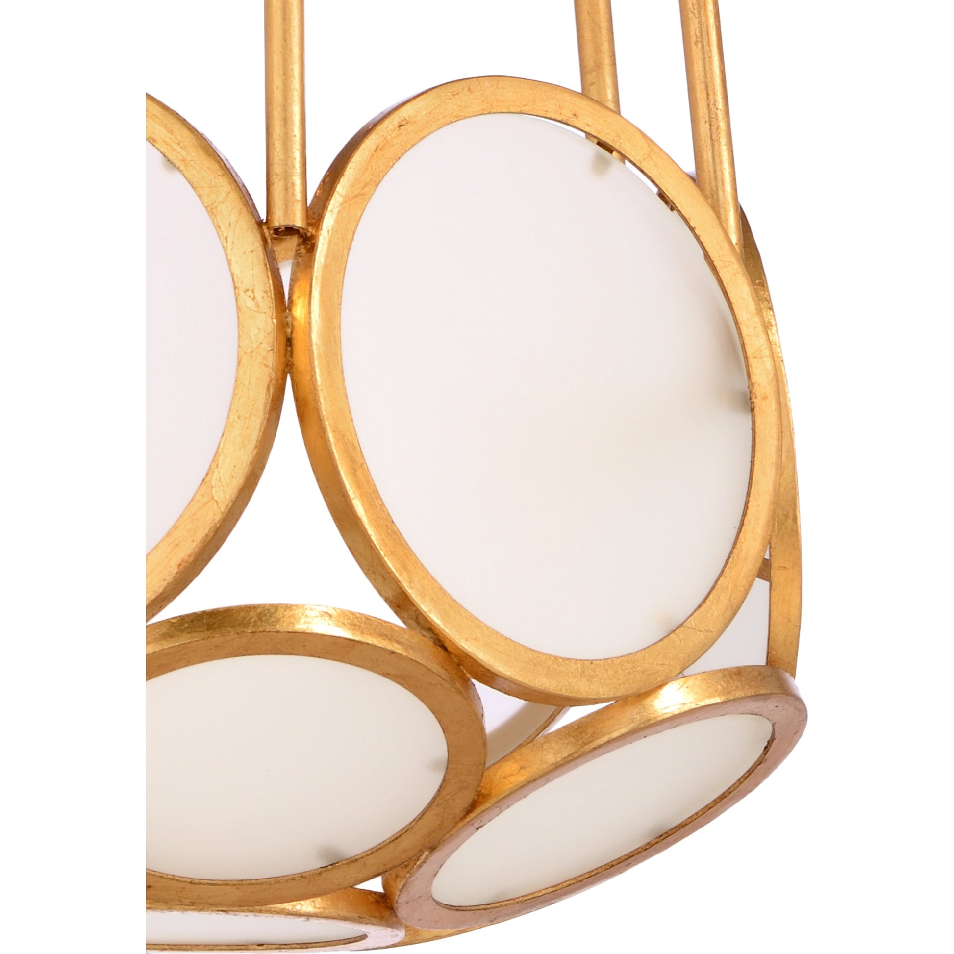 Earlom Pendant by Wildwood in antique gold leaf, frosted. Made from other: metal in a modern style.