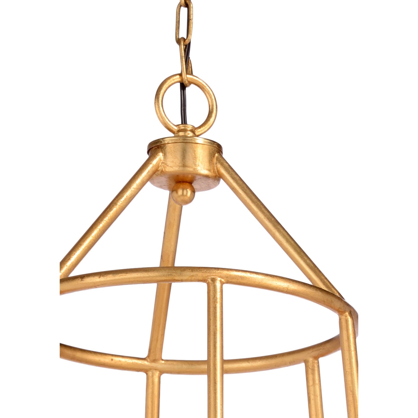 003 SR-385257 | Closeup | Earlom Pendant by Wildwood in antique gold leaf, frosted. Made from other: metal in a modern style.