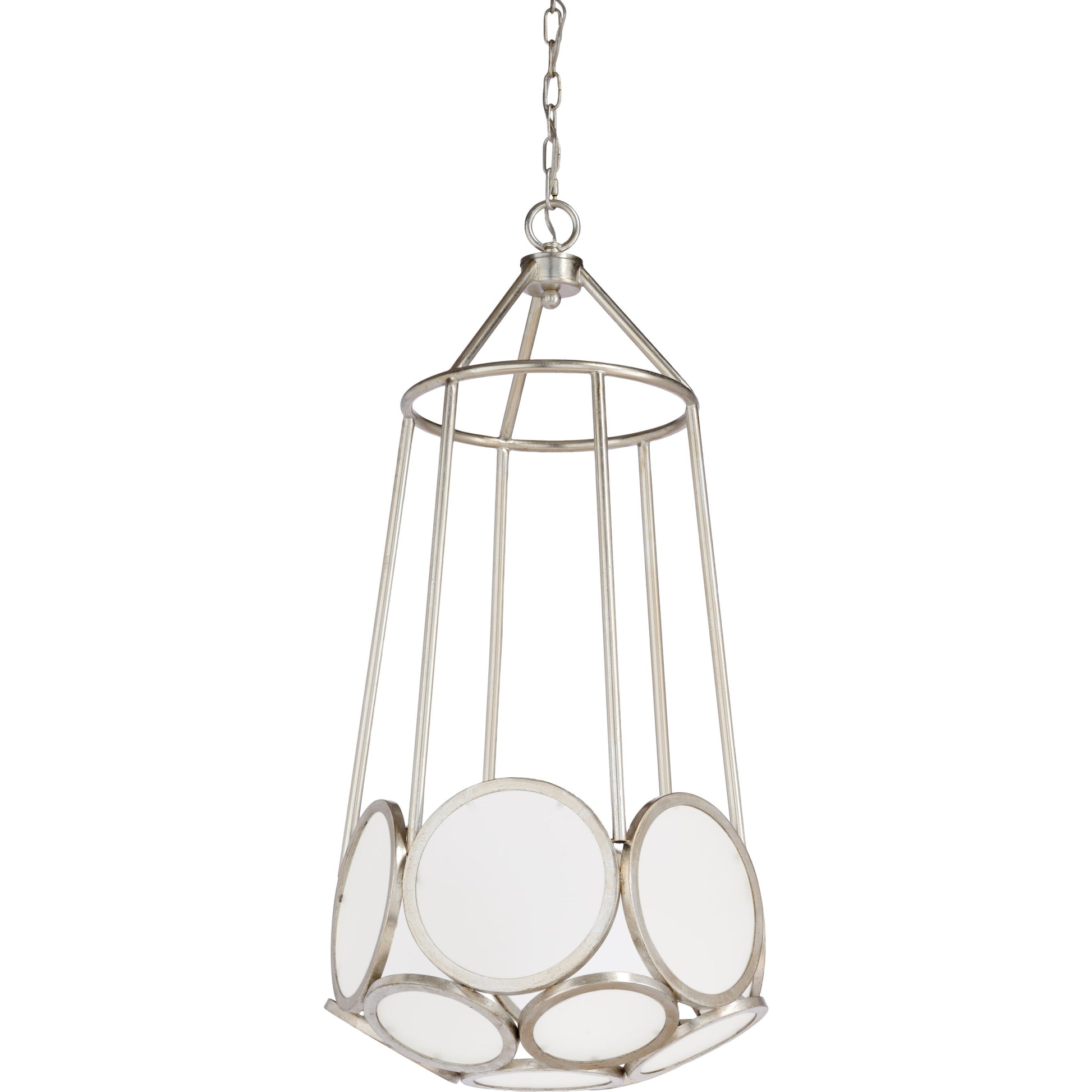 Earlom Pendant by Wildwood in antique gold leaf, frosted. Made from other: metal in a modern style.