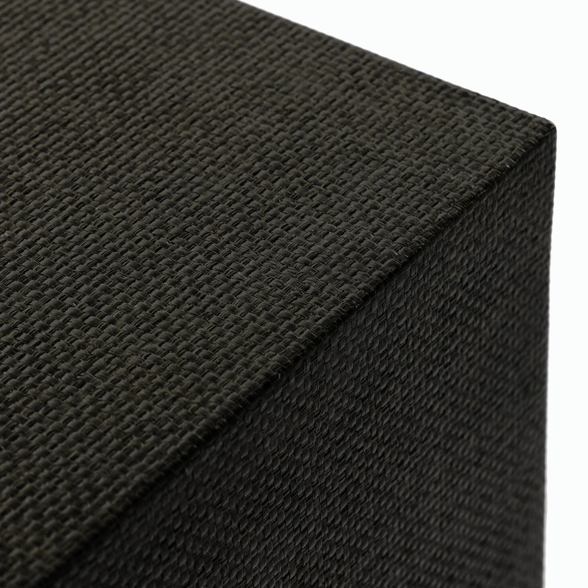 Fiona 6 Drawer Dresser by Four Hands in black raffia. Made from solid mahogany, sugar palm, iron in a modern style.