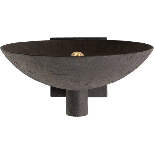 Santorini Sconce by Four Hands in matte black plaster. Made from iron, thermoplastic in a modern style.