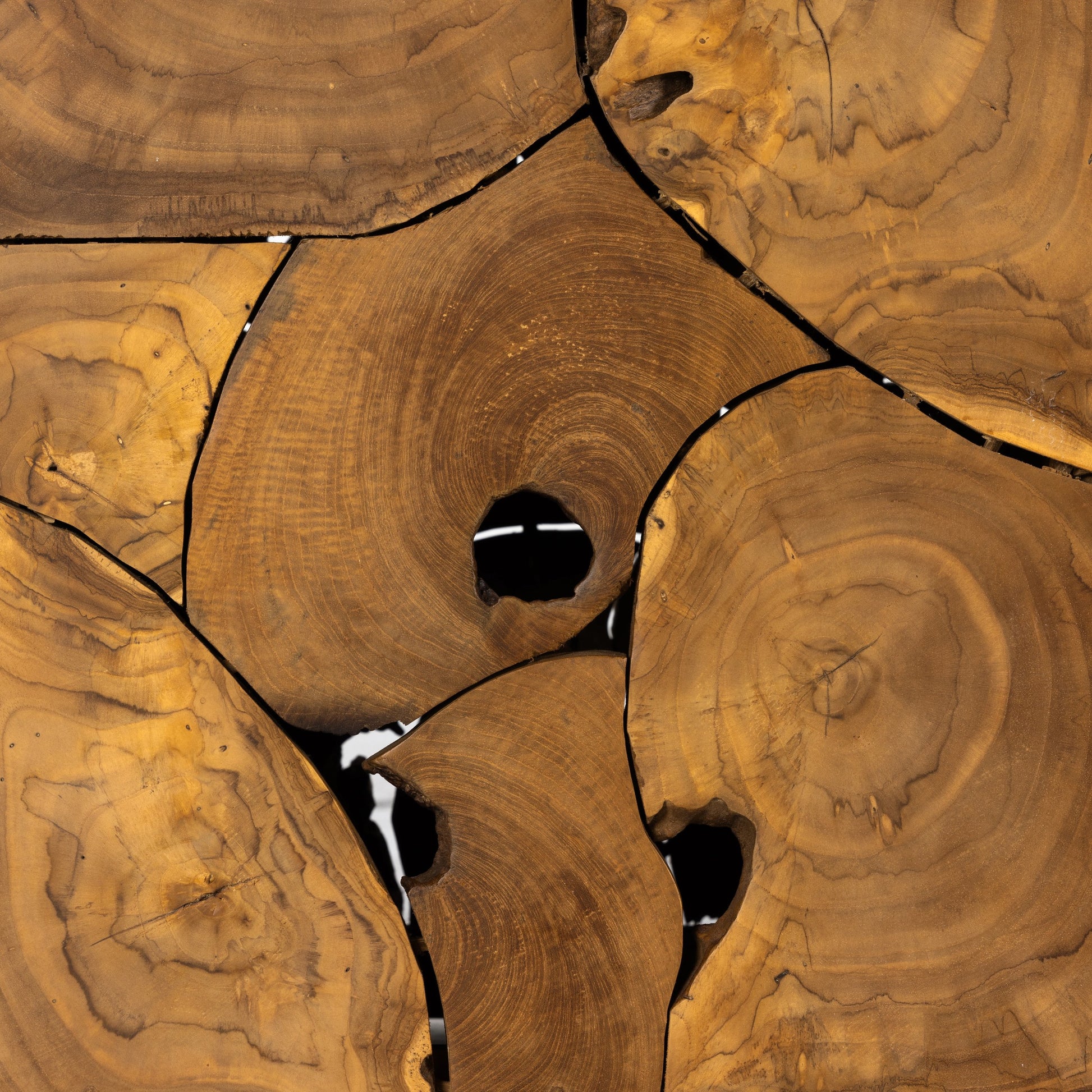 Tomlin Outdoor End Table by Four Hands in teak root. Made from solid teak in a modern style.