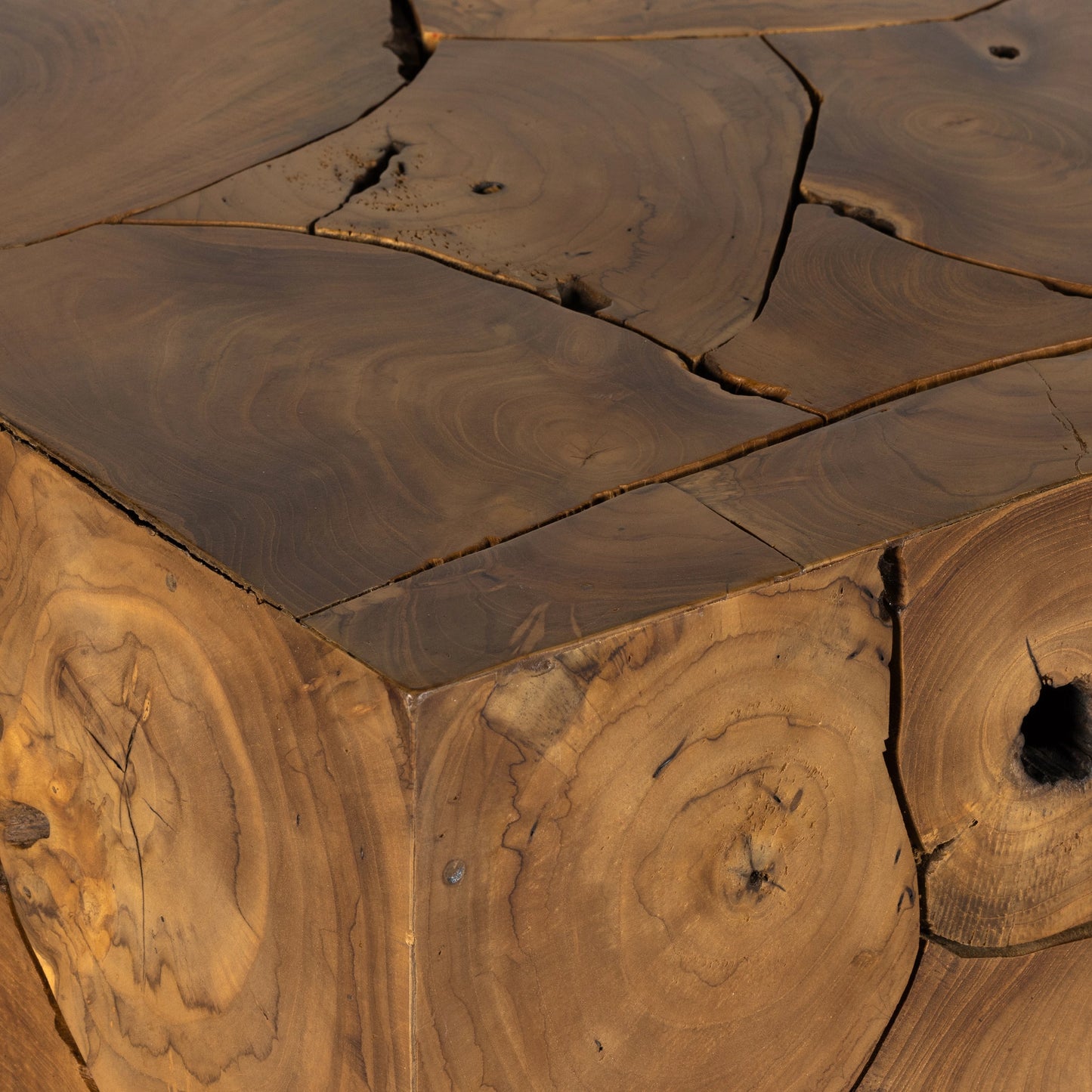 006 SI-1977867 | Additional Silo | Tomlin Outdoor End Table by Four Hands in teak root. Made from solid teak in a modern style.
