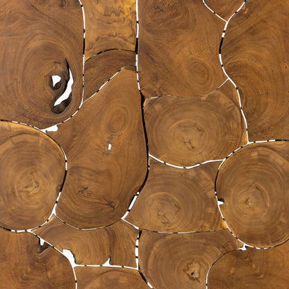 Tomlin Outdoor Coffee Table by Four Hands in teak root. Made from solid teak in a modern style.