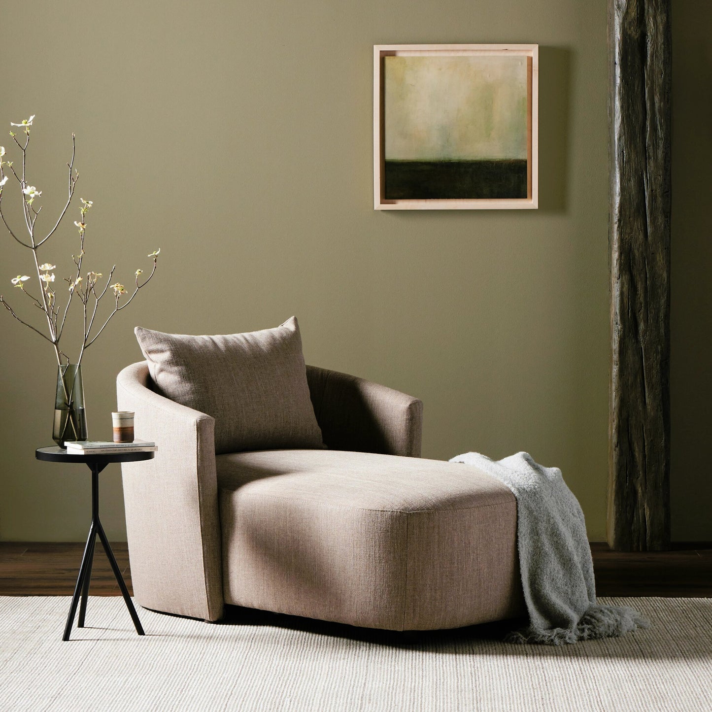 071 SI-2001300 | Lifestyle | Farrah Chaise Lounge by Four Hands. Made from unique in a transitional style.