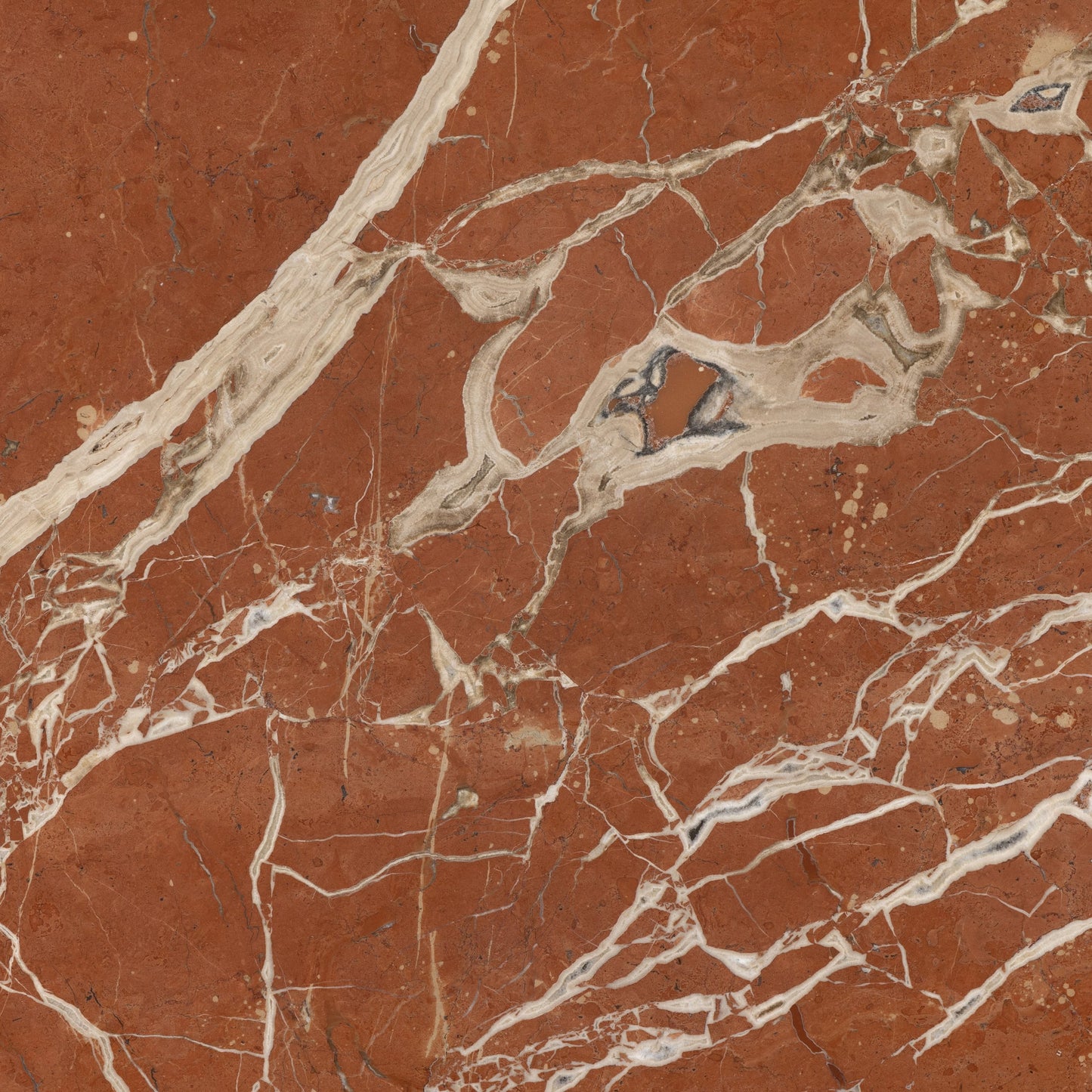 004 SI-1903031 | Closeup | Edina Large Coffee Table by Four Hands in rusty marble. Made from solid marble, engineered hardwood in a modern style.