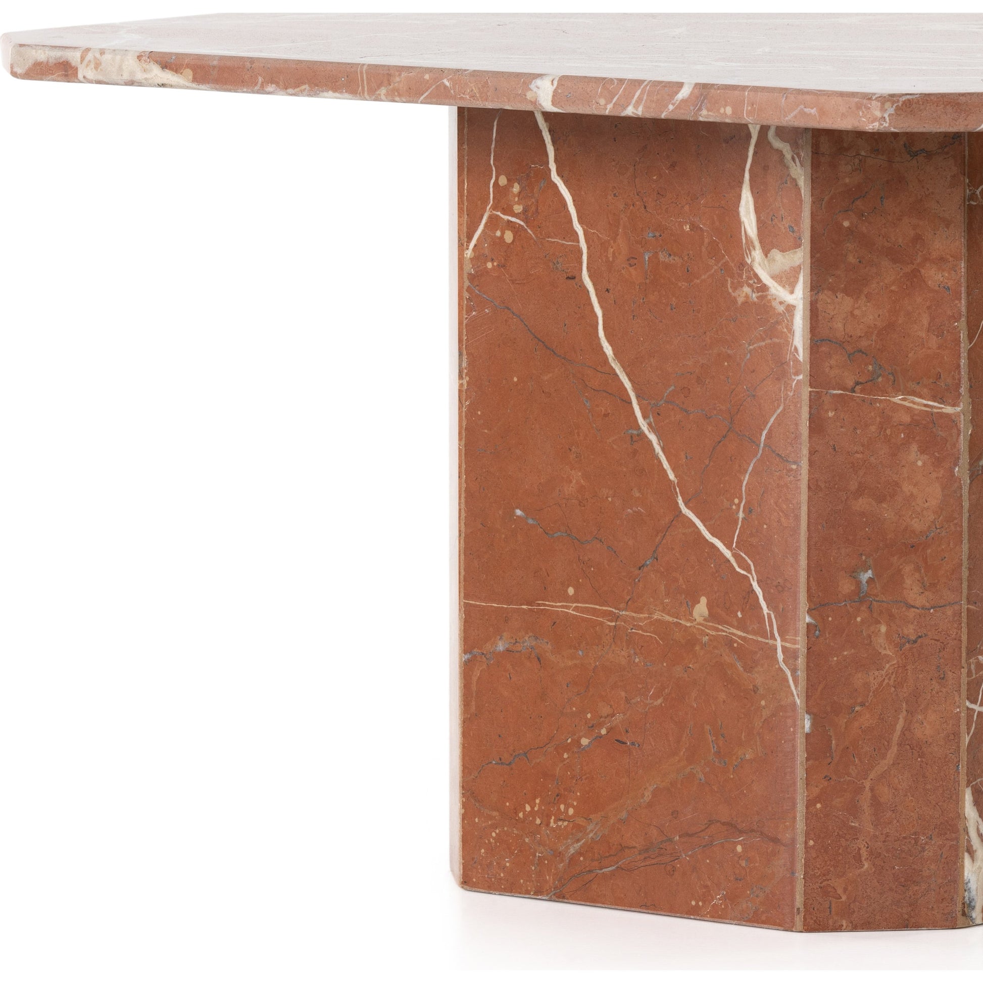 Edina Large Coffee Table by Four Hands in rusty marble. Made from solid marble, engineered hardwood in a modern style.