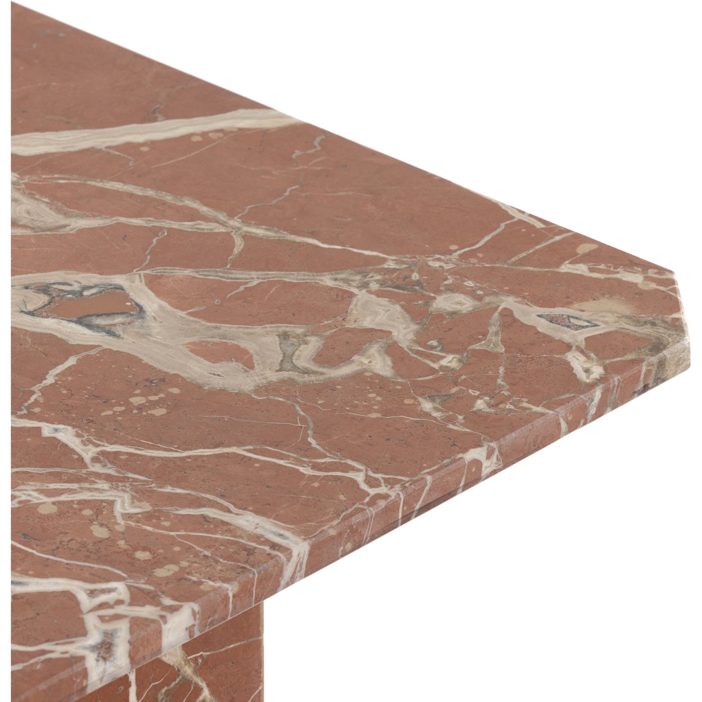 007 SI-1903031 | Closeup | Edina Large Coffee Table by Four Hands in rusty marble. Made from solid marble, engineered hardwood in a modern style.