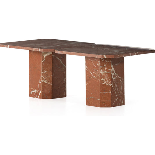 Edina Small Coffee Table by Four Hands in rusty marble. Made from solid marble, engineered hardwood in a modern style.