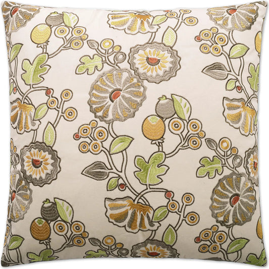 Clarissa Pillow by DV Kap Home in khaki. Made from 74% cotton, 26% rayon in a unique style.