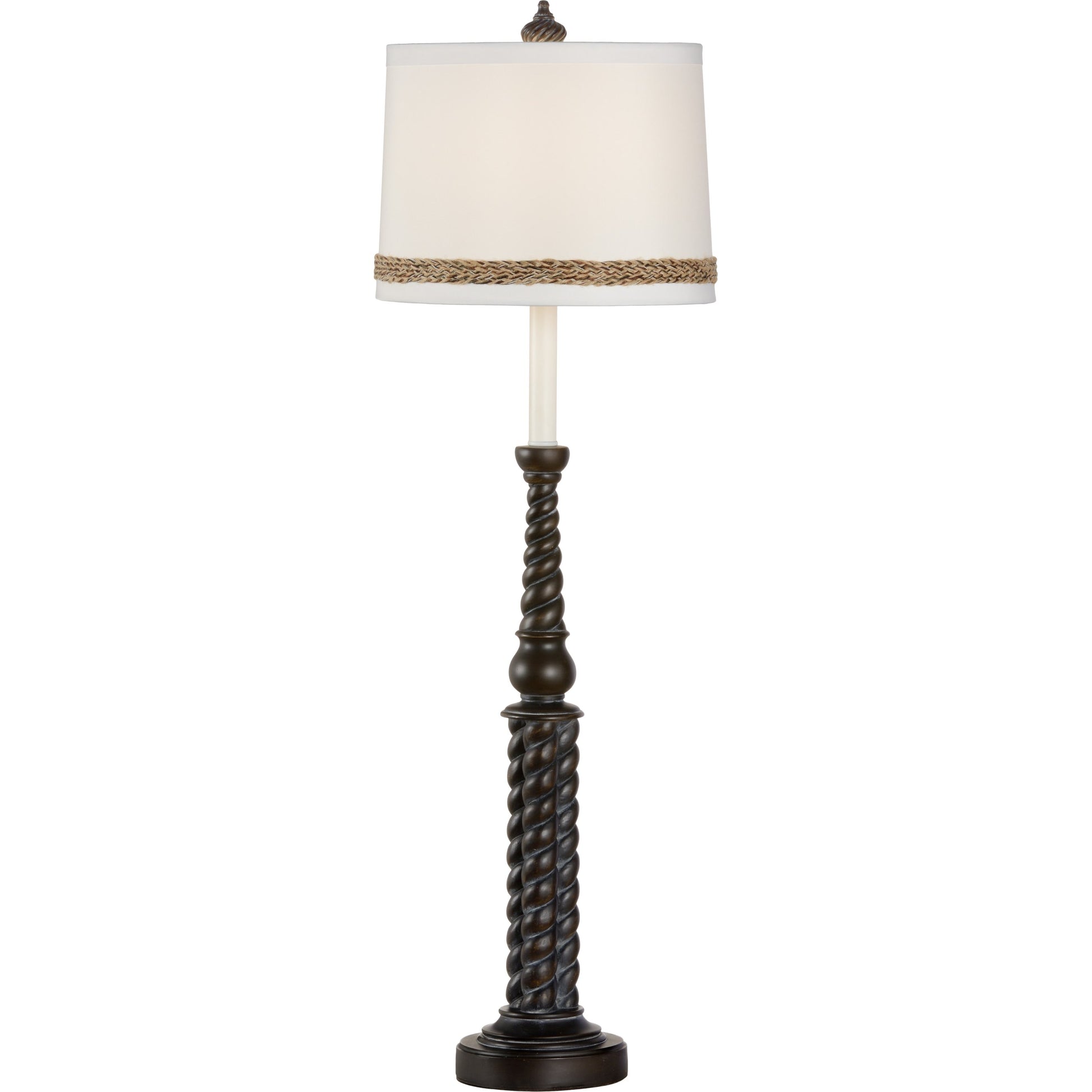 Swannanoa Lamp by Wildwood in antique silver leaf, black. Made from unique in a traditional style.