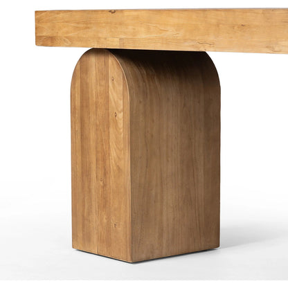 Keane Console Table by Four Hands. Made from solid reclaimed elm, solid nettlewood in a modern style.