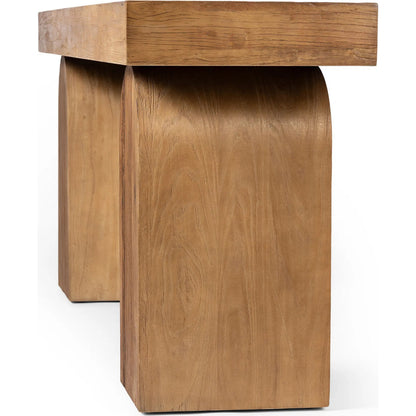 Keane Console Table by Four Hands. Made from solid reclaimed elm, solid nettlewood in a modern style.