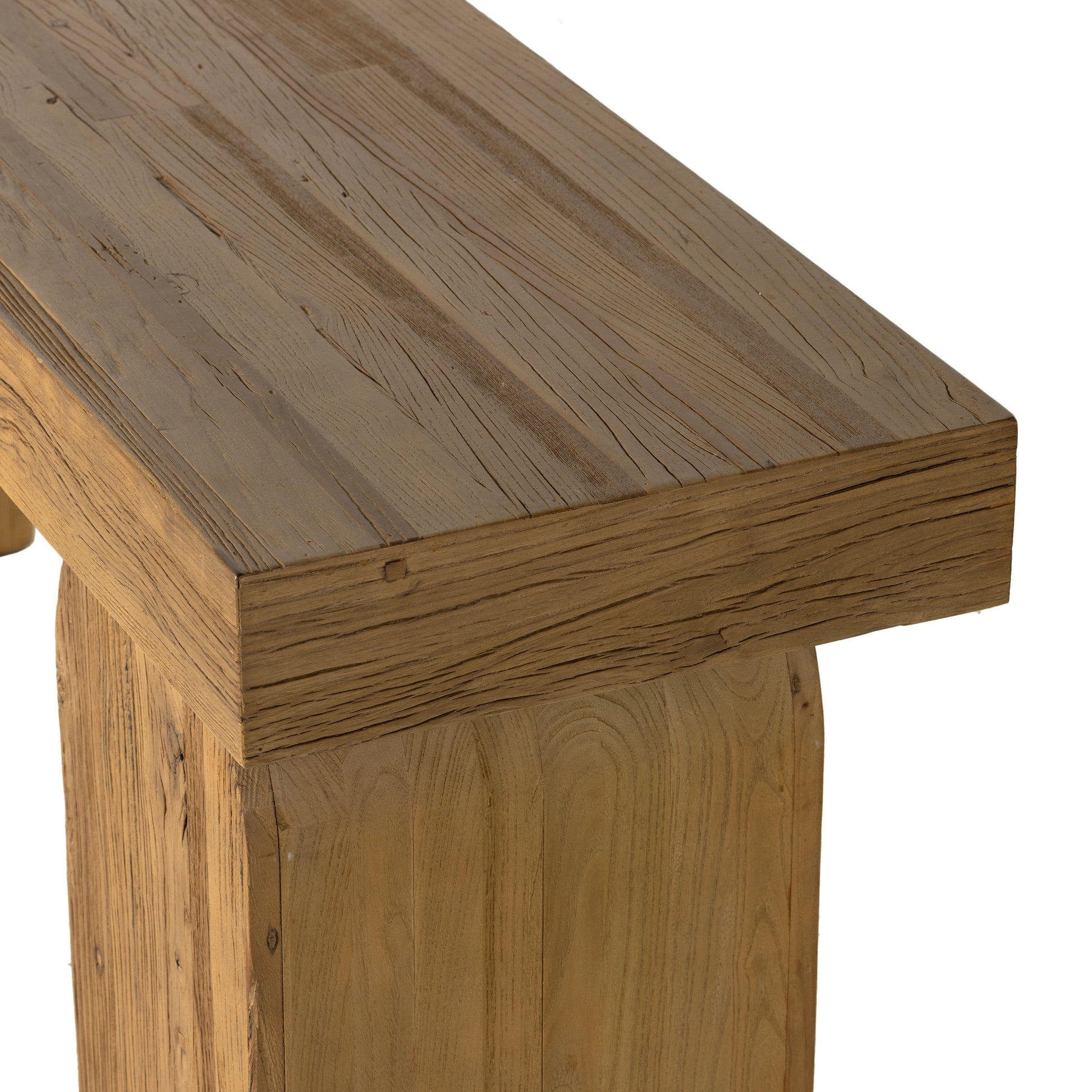 Keane Console Table by Four Hands. Made from solid reclaimed elm, solid nettlewood in a modern style.