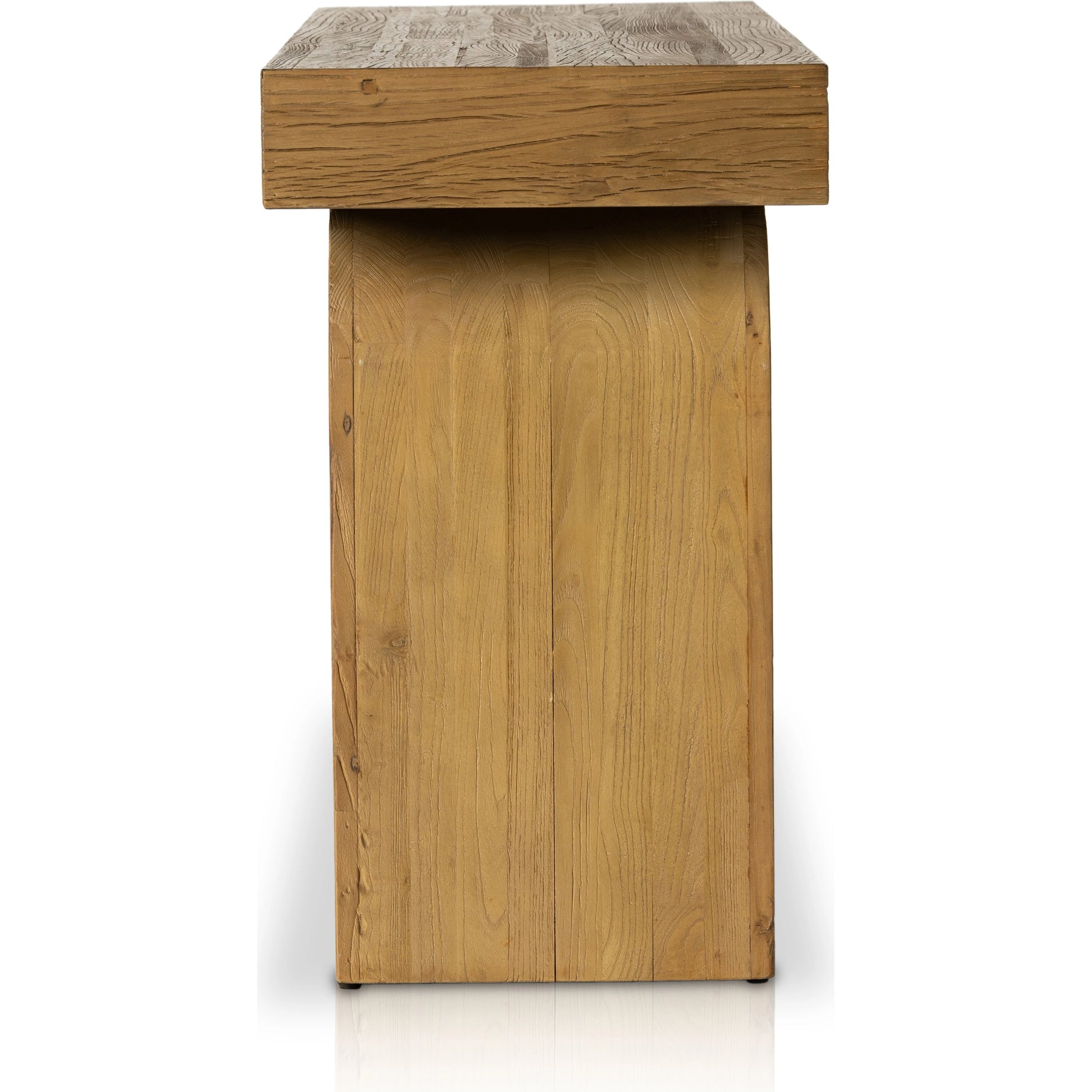 Keane Console Table by Four Hands. Made from solid reclaimed elm, solid nettlewood in a modern style.