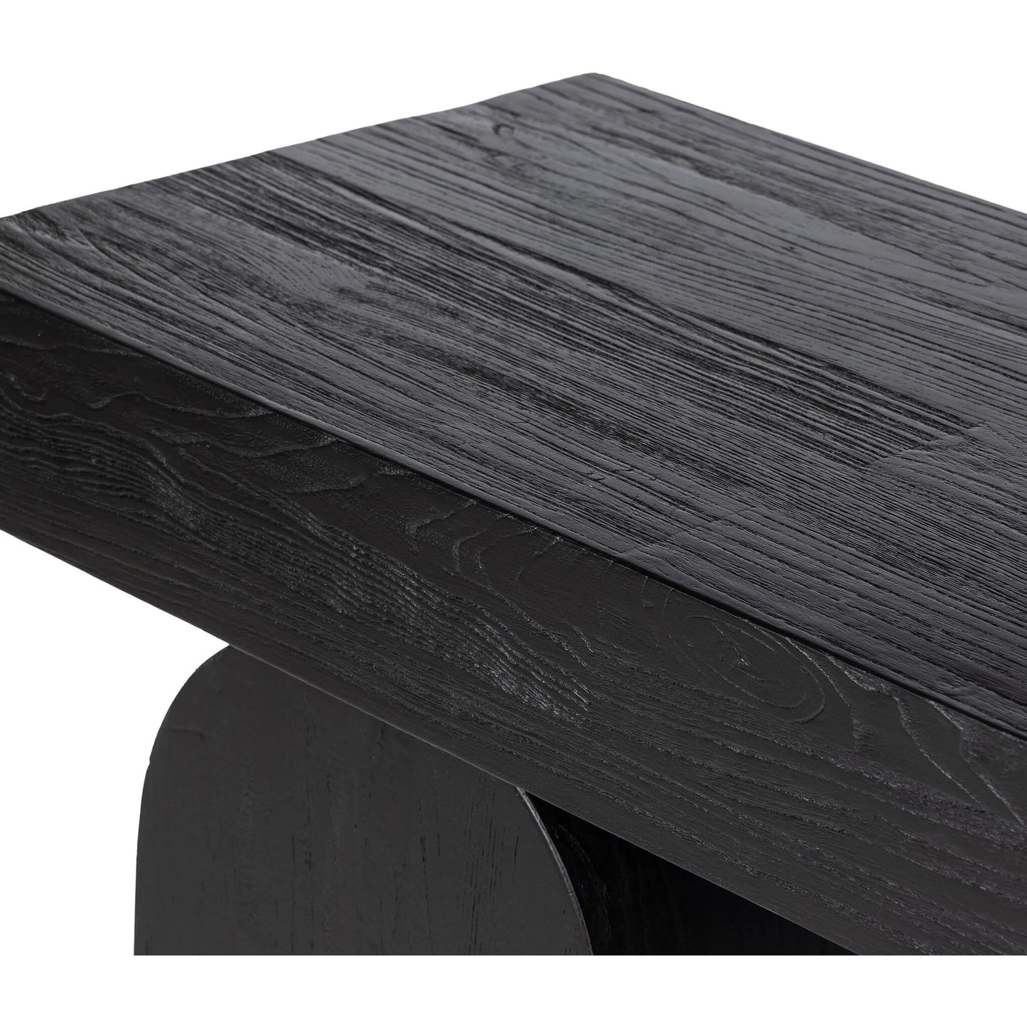 015 SI-1980470 | Closeup | Keane Console Table by Four Hands. Made from solid reclaimed elm, solid nettlewood in a modern style.
