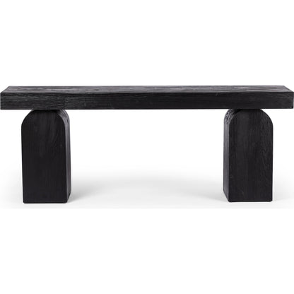 Keane Console Table by Four Hands. Made from solid reclaimed elm, solid nettlewood in a modern style.