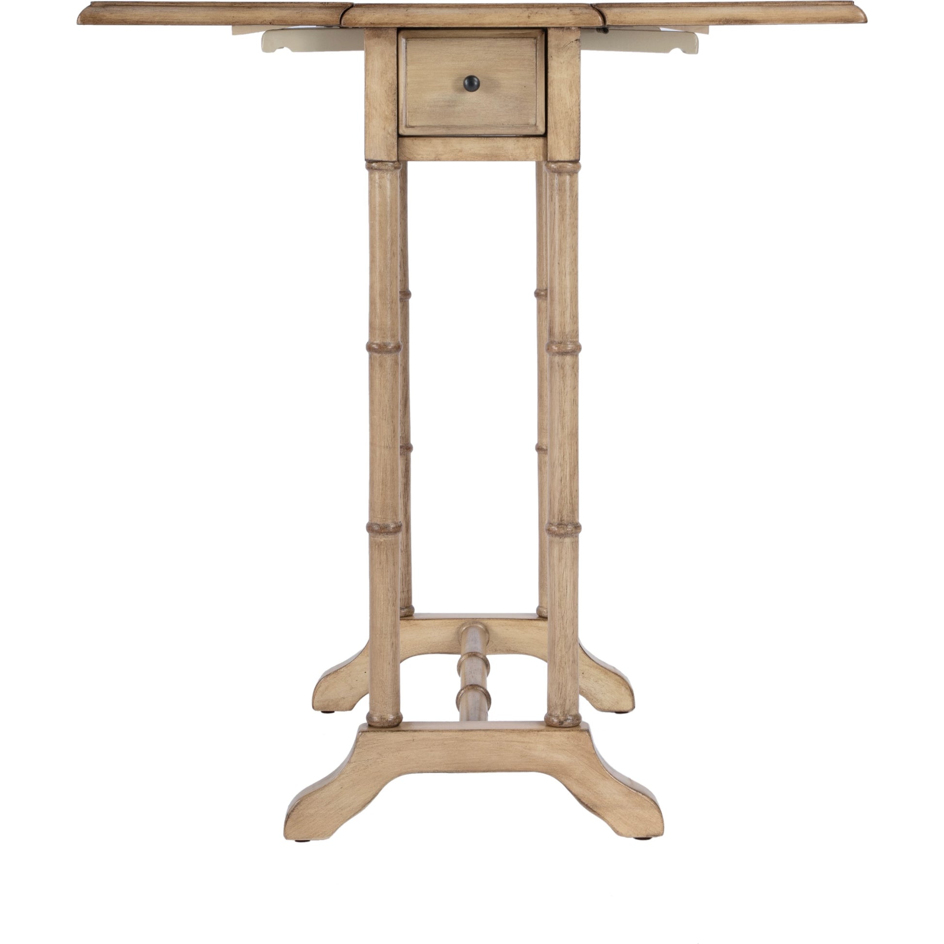 Darrow Drop-Leaf Side Table by Butler Specialty Company. Made from poplar, cherry veneer, fiberboard, zinc alloy in a modern style.