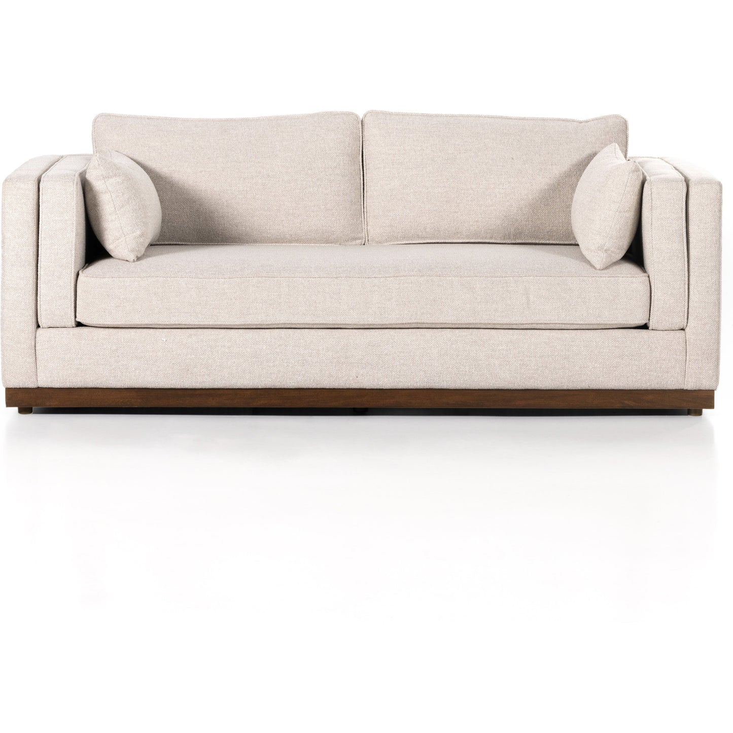004 SI-1902534 | Additional Silo | Lawrence Sofa by Four Hands in nova taupe, dark auburn. Made from 100% polyester, solid rosa morada, pine plywood in a transitional style.