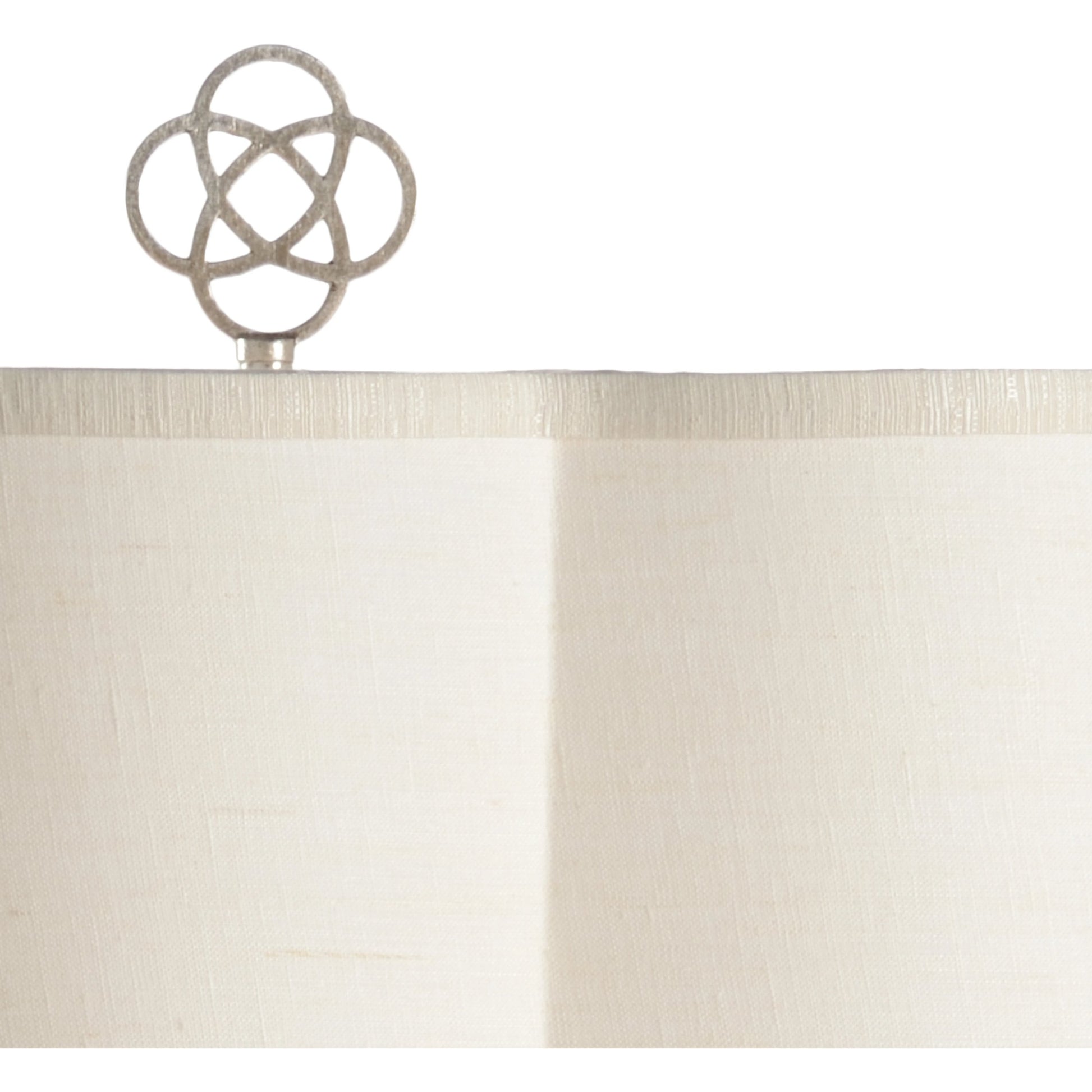 Cornelia Lamp by Wildwood in snow white glaze, antique silver leaf. Made from ceramic, porcelain in a transitional style.
