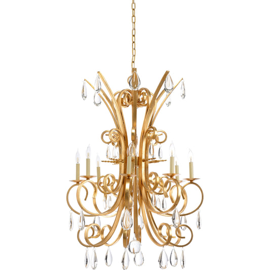 Grand Stairs Chandelier by Wildwood in gold. Made from other: metal in a traditional style.
