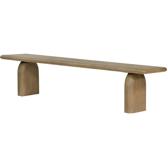 Sorrento Dining Bench by Four Hands in aged drift mindi. Made from mindi solid in a eclectic & global style.