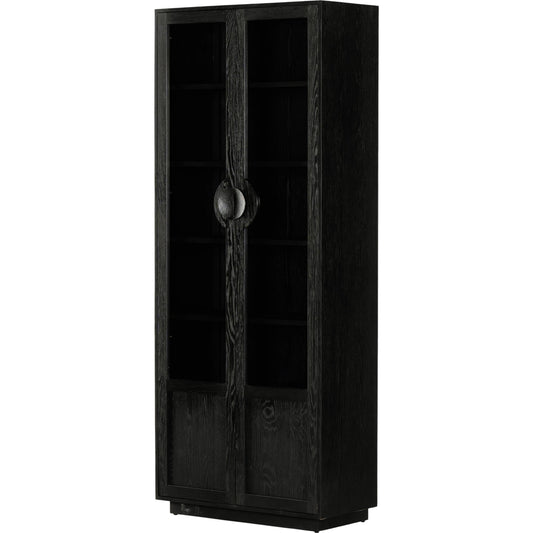 Coraline Cabinet by Four Hands in brushed ebony. Made from solid oak, iron in a modern style.