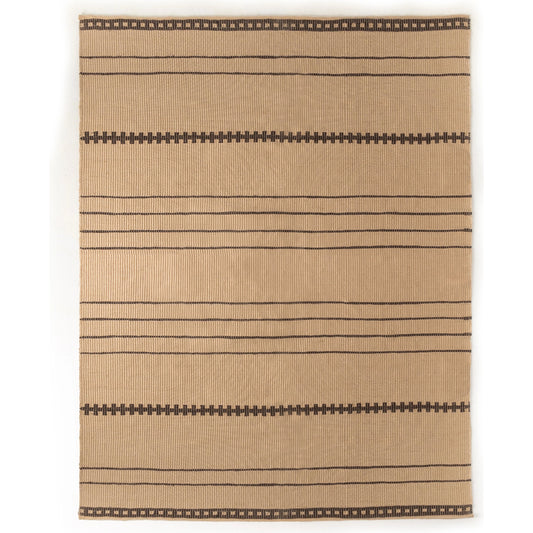 Vallarta Outdoor Rug by Four Hands in valley sand. Made from 100% polyethylene terephthalate (pet) in a modern style.