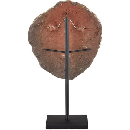 Artisan Face Disc by Currey and Company in multi-color. Made from ceramic, metal in a modern style.