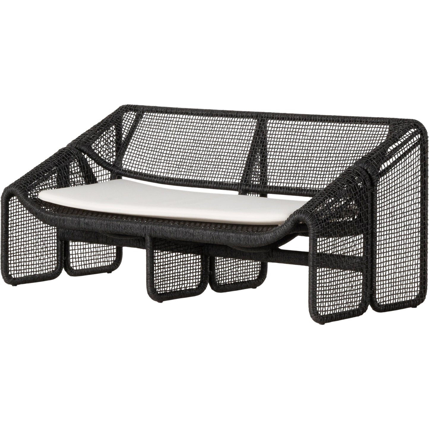 001 SI-1977781 | Primary Silo | Selma Outdoor Sofa by Four Hands in venao ivory. Made from 100% olefin, 100% polyethylene, 91% polyurethane foam pad, 9% polyester fiber batting in a modern style.