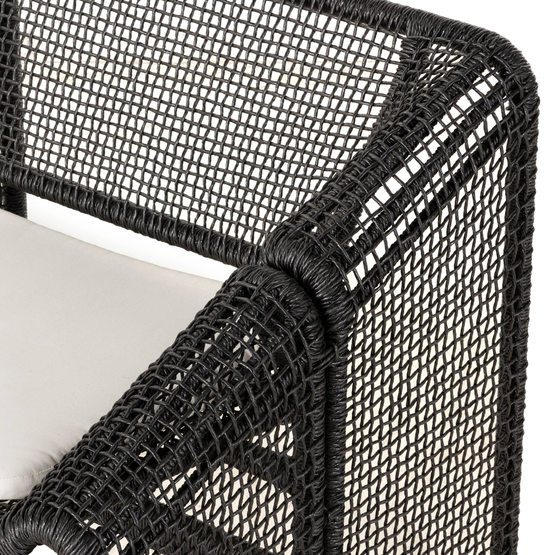 Selma Outdoor Sofa by Four Hands in venao ivory. Made from 100% olefin, 100% polyethylene, 91% polyurethane foam pad, 9% polyester fiber batting in a modern style.