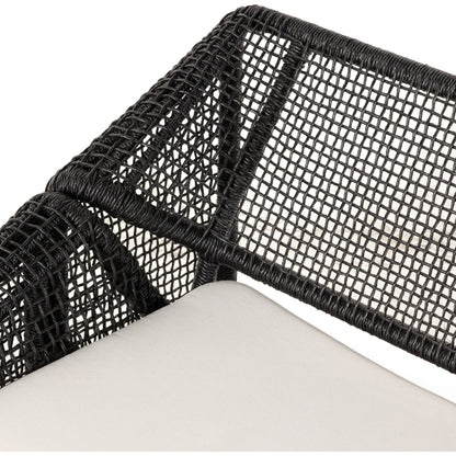 Selma Outdoor Sofa by Four Hands in venao ivory. Made from 100% olefin, 100% polyethylene, 91% polyurethane foam pad, 9% polyester fiber batting in a modern style.