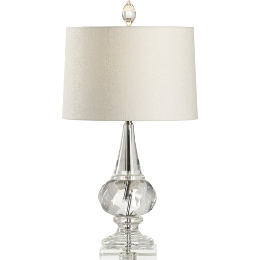 Flacon Lamp by Wildwood in clear. Made from crystal in a transitional style.