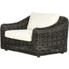 Venao Ivory, Natural Teak-FSC, Chunky Charcoal Woven