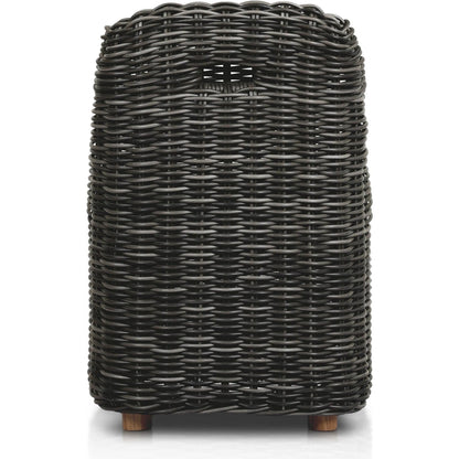 Messina Outdoor Dining Chair by Four Hands in venao ivory, natural teak-fsc, chunky charcoal woven. Made from 100% olefin, solid fsc®-certified teak, 100% polyethylene in a cottage & farmhouse style.