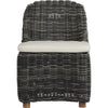 Venao Ivory, Natural Teak-FSC, Chunky Charcoal Woven