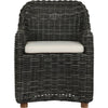 Venao Ivory, Natural Teak-FSC, Chunky Charcoal Woven