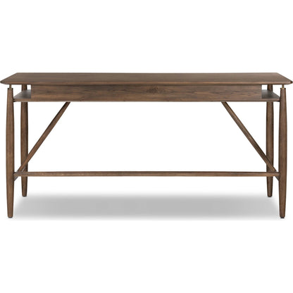 Markia Desk by Four Hands in aged oak veneer. Made from oak veneer, solid oak in a modern style.