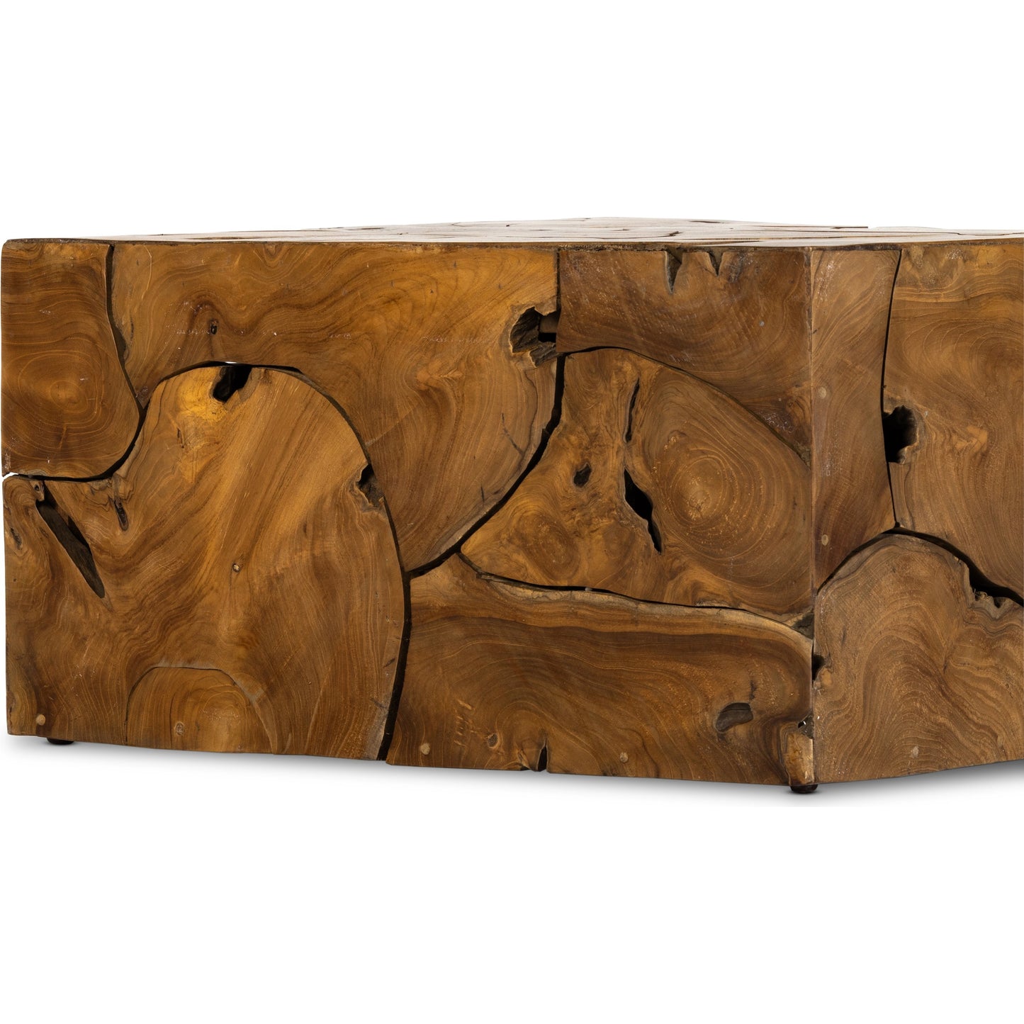 008 SI-1977864 | Additional Silo | Tomlin Outdoor Bunching Table by Four Hands in teak root. Made from solid teak in a modern style.