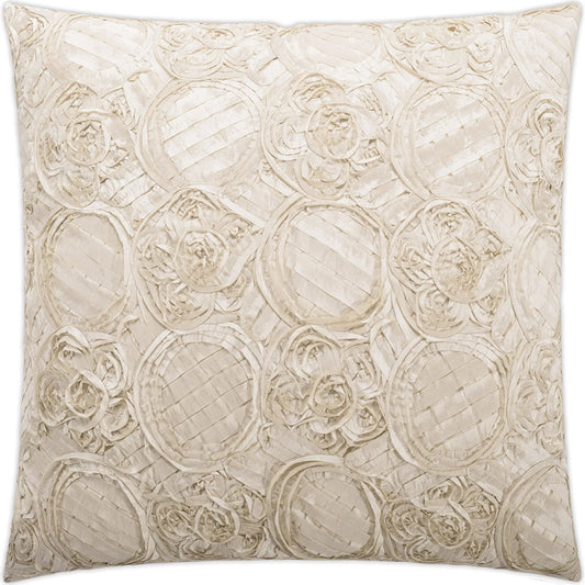 Juliette Pillow by DV Kap Home in ivory. Made from 100% polyester in a unique style.