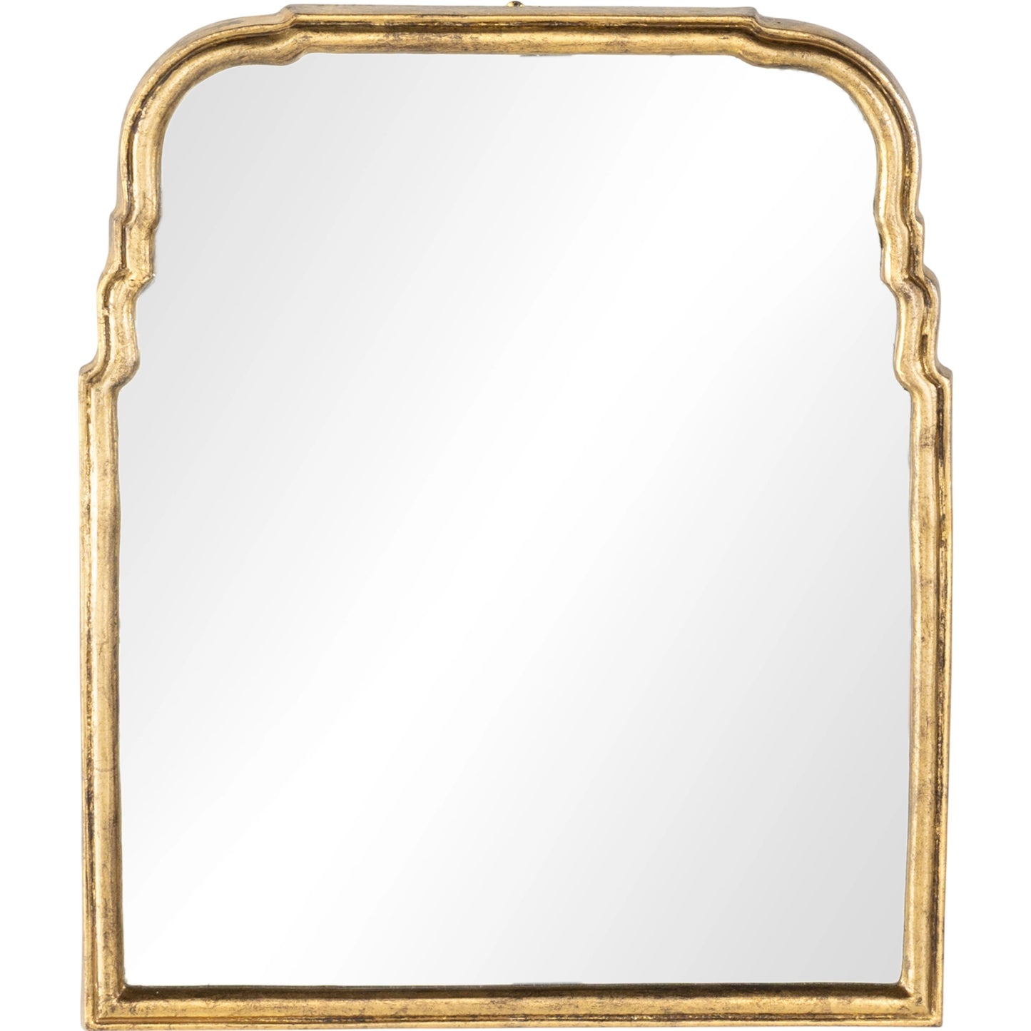 001 SI-1977487 | Primary Silo | Loire Mirror by Four Hands in antiqued gold leaf. Made from aluminum, mirror, engineered hardwood in a traditional style.